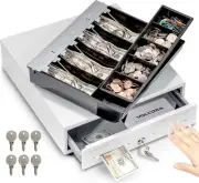 Under Counter Mount Cash Drawer - 13" Manual Push Open with Removable Money Tray