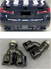 Compatible For BMW 5 Series 525 530 G30/G38 exhaust Tip modification with four titanium black exhaust Tip tail throat