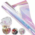 Betterjonny 32In X 50Ft Iridescent Cellophane Wrap Roll, Rainbow Cellophane R...