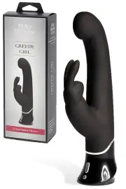 Fifty Shades Greedy Girl 9.5" Rechargeable G Spot Rabbit Vibrator