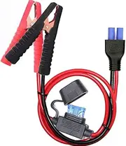 YETOR Battery Alligator Clips,10AWG Female EC5 Jump Starter Cable with Battery Clamps,Alligator Clip Clamp to EC5 Connector Extension Charging Cable for Emergency Car Jump Starter Booster.(60CM)
