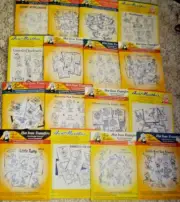 Big Lot 32 Aunt Martha's Hot Iron Transfer Patterns DOTW Birds Dogs Butterflies