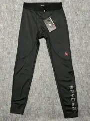 Spyder ProWeb Base Layer Compression Pants Mens Medium Black New