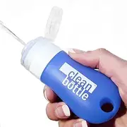 CleanButtle Travel Bidet – Your Ultra Discreet Portable Bidet On The Go – CleanButtle Gets Your Butt’le Clean (Clear Blue) Personal Handheld Water Sprayer