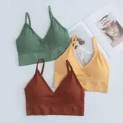 Plain Sports Bra Green - M