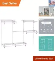 ShelfTrack Wire Closet Organizer System, Adjustable from 4 to 6 Ft., With She...