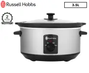 Russell Hobbs 4443BSS Electric 3.5L Slow Cooker Pot/Ceramic Bowl Stainless Steel