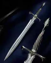 Handmade Damascus Steel Northmen Sword With Scabbard In Wooden Box