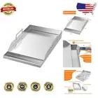 12.5" x 16" Nonstick Stainless Steel Griddle - Universal Hibachi Grill Plate
