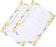 Generic 2pcs Planners Monthly Fortnightly Undated Daily Planner Block The Week List Calendar Meal Planning Notepad Year Stationery Budget Revision Goal Detailed Timetable Paper