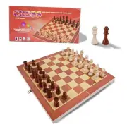 12 Inches Wooden Chess Set Wooden Board Game with a Portable Wood Case and