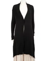 Black Alpaca Wool Cardigan