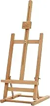 MEEDEN Tabletop Easel for Painting, Large H-Frame Wooden Easel Stand, Adjustable Table Painting Easel for Adults, Portable Art Craft Desktop Display Easel, Holds Canvas Art up to 25"- Natural