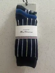 Ben Sherman Mens Socks 3 Pack One Size