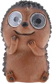 Animal Figurine Statue Sculpture Craft Ornaments,Lovely Garden Animal Statue with LED Solar Eyes - Garden Sculpture Resin Statue Outdoor (Color : Multicolor)