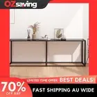 Console Table Black Tempered Glass 200x35x75.5cm Stylish Modern 1687