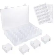 36 Grids Plastic Embroidery Floss Organizer Box & 50 Floss Bobbins & 2PCS9782
