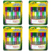 64pc Crayola Washable Glitter Glue Sparkly Colour Tubes Art/Craft Kids 3y+