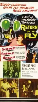 Return Of The Fly poster right center on left Vincent Price 1959 Old Photo