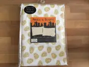 Skull & Bones Set Of 2 Standard Pillowcases Gold Skulls NWT