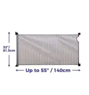 Dreambaby gray Mesh Retractable safety gate Indoor Outdoor Security