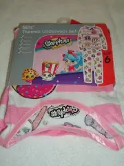 NEW SHOPKINS GIRLS THERMAL UNDERWEAR SET WAFFLE KNIT SIZE 8 or 10