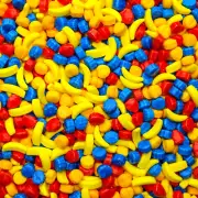 Bulk Hard Candy - 2 Lb Assorted Fruit Shape Candy for Parties or Vending