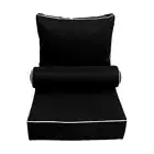 AD109 Contrast Pipe Trim Small Deep Seat Back Rest Bolster Insert Slip Cover Set