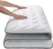 Japanese-Style Floor Mattress, Foldable Breathable Latex Soft Mattress Memory Foam Thick Futon Tatami Student Dormitory Single Double Mattress(180 * 200cm)