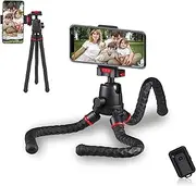 Phone Tripod Ibeston 360 Degree Rotation Foldable Flexible Octopus Travel Tripod for iPhone Camera Samsung Smartphone Sports Action Camera with Bluetooth Wireless Remote Shutter