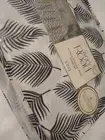 Ivory Road King Sheet Set 6-pc Beige Black Palms Leaf Tropical Print