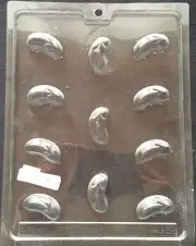Bite-Sized Cashew Filled Bon-Bon Chocolate Plastic Candy Soap Mold LOP AO-82