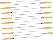 1 Set Stainless Steel BBQ Skewers of Grilling Skewers for Outdoor Barbecue Camping Picnics Flat Design for Handling Safe Grilling Experience
