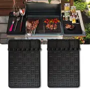 2 PCS Silicone Griddle Tools Mat Large Spatula Mat Drip Pad Griddle Silicone BBQ