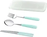 Ciieeo Camping Dinner Service Tableware Set Reusable Travel Utensils Chopsticks Spoon Fork Stainless Steel Ceramic
