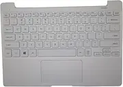 Laptop PalmRest&Keyboard for Samsung NP110S1K 110S1K English US BA61-02647A White with Touchpad Speaker New