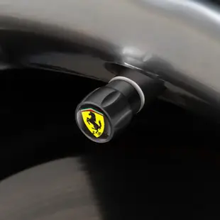 FERRARI 4 件/套金屬車輪輪胎氣門嘴蓋汽車輪胎閥桿空氣罩適用於法拉利 F8 Tributo Portofino