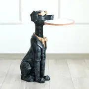 Doberman Dog Sculpture Tray