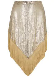 Rabanne Fringe-trimmed Chainmail Mini Skirt - Gold - 12 12
