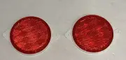 Lot x2 Sate Lite 30-B Chicago DOT Red Round Reflector SAE-87 Two Screws Each