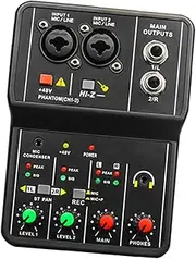 AsrMyjcx USB Audio Interface 16Bit/49 KHz Microphone/Guitar XLR+6.35mm Audio Mixer