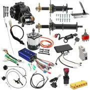 760mm Go Kart Rear Differential Axle Kit 72V 1500W Brushless Motor Golf Cart ATV