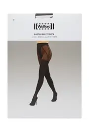 Wolford Garter Belt 40 Denier Tights - Black L (UK14 / L)