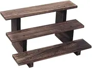 DECHOUS Wood Display Riser Stand, 3 Tiers Tabletop Ladder Plant Shelves Stand Succulent Stand Cupcake Riser Spice Rack Holder for Kitchen Counter Desk 40cm