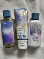 bath body works frosted snowball coconut sets