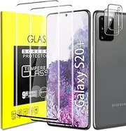 Samsung Galaxy S20 Plus Tempered Glass Screen Protector and Camera Lens Protector [Fingerprint Recognition] HD Clear Bubble Free 9H Hardness Tempered Glass for Galaxy S20+ 6.7 inch [2+2Pack]