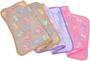 Abaodam 3Pcs Soft Fleece Pet Blanket for Small Dogs and Cats Cute Cartoon Puppy Design Washable Cozy Breathable for Puppy and Kitten