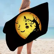 Scary Halloween Microfiber Beach Towel