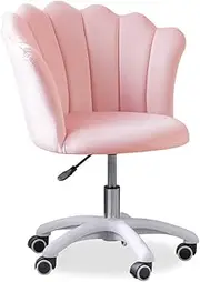 Computer Desk Chair Ergonomic Office Chair,Computer Desk Chair with Adjustable Executive Chair with Pulley Bracket,Swivel Rocking Chair Office Chair Executive Chairs (Color : Pink)