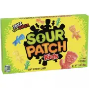 Lot Of 4 Sour Patch Kids Original Soft & Chewy Candy 3.5 oz Theater Box Candy